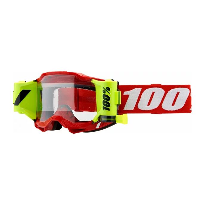 100% MX Goggles Accuri 2 Roll Off Forecast Red Clear